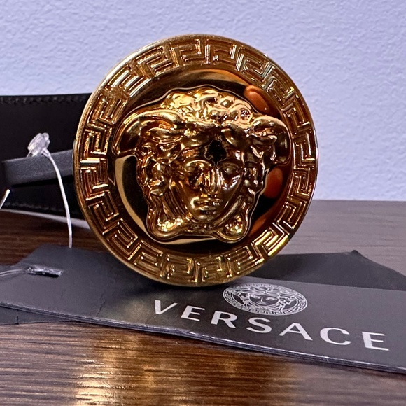Versace - Medusa Biggie Leather Belt - Picture 3 of 8